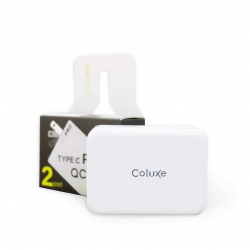 COLUXE PD+QC3.0雙孔 USB-C 高速充電 閃充旅充頭 充電頭 可折疊插頭